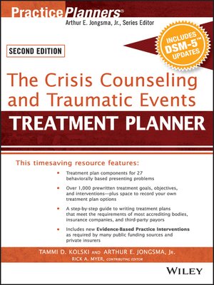 cover image of The Crisis Counseling and Traumatic Events Treatment Planner, with DSM-5 Updates